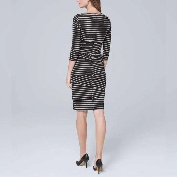 Price reduced! NWOT WHBM instantly slimming striped sheath dress - Picture 3 of 6